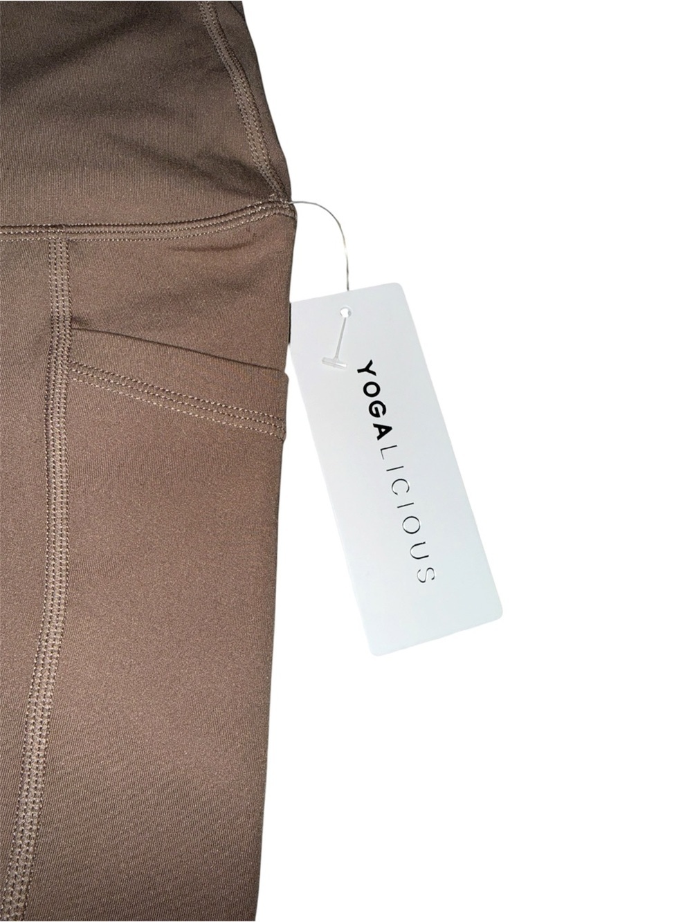 Yogalicious Brown Pocket Leggings - Picture 2 of 6